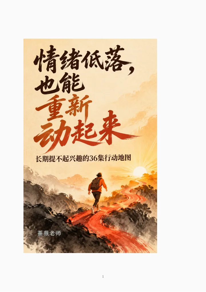 《情绪低落，也能重新动起来》电子书封面，第 1 页